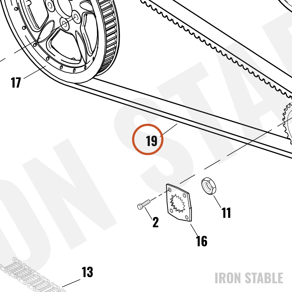 Harley-Davidson Belt, Drive, Secondary, Rr, 136t, 1 Wi