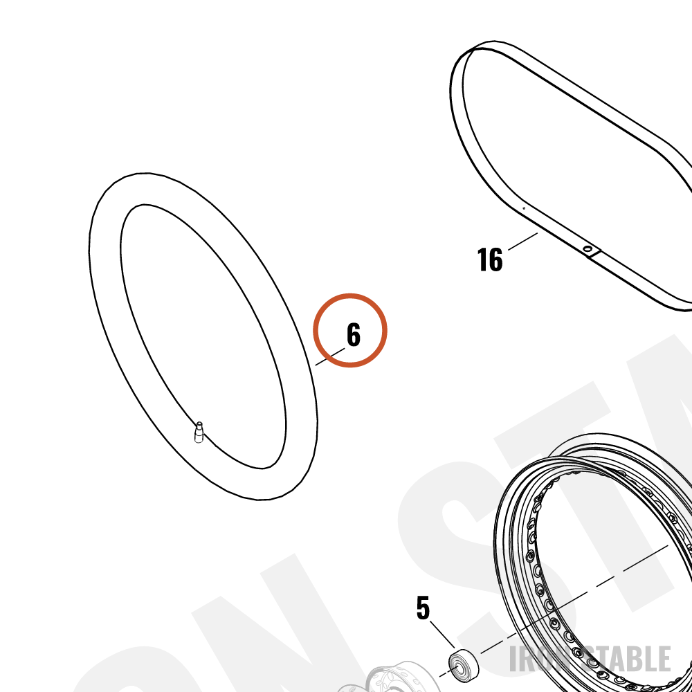 Harley-Davidson Inner Tube, Tire, X