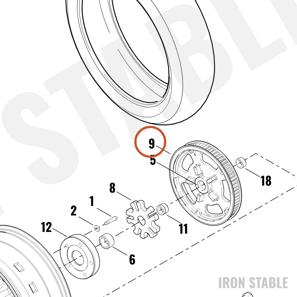 Harley-Davidson Mach/Finish, Sprocket Assembly, 72t, B