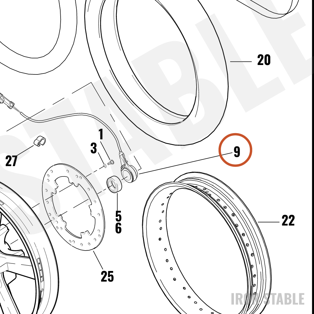 Harley-Davidson Sensor, Whl Speed (Wss)
