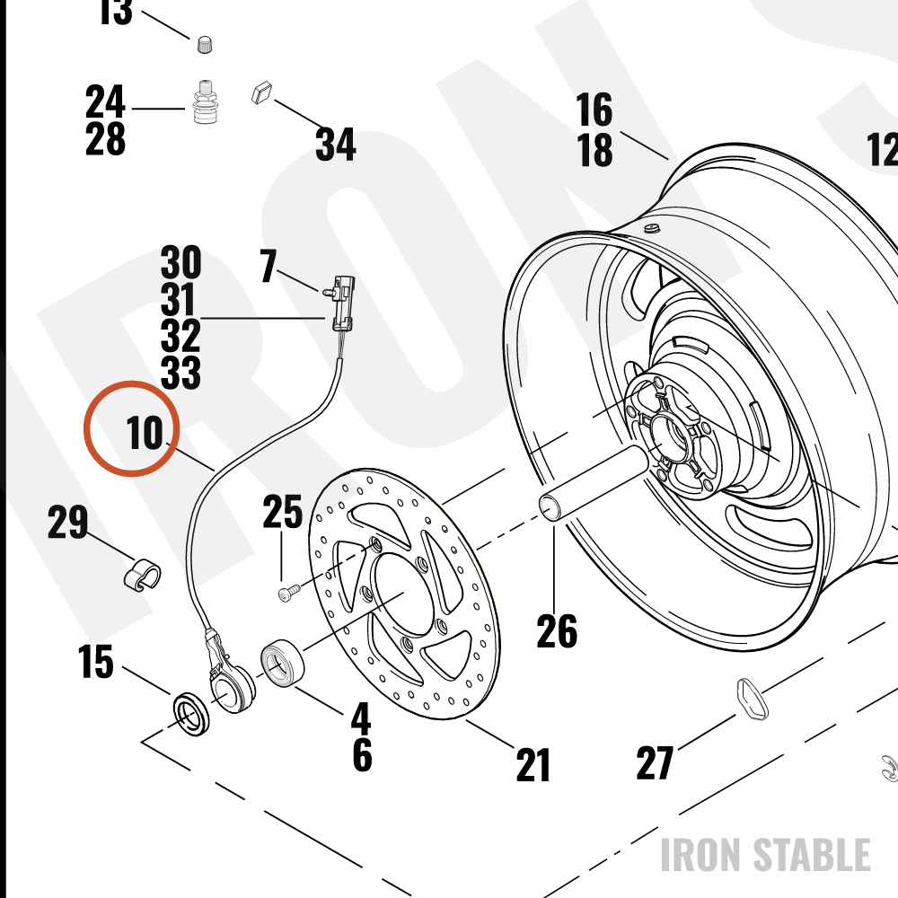 Harley-Davidson Sensor, Whl Speed (Wss)