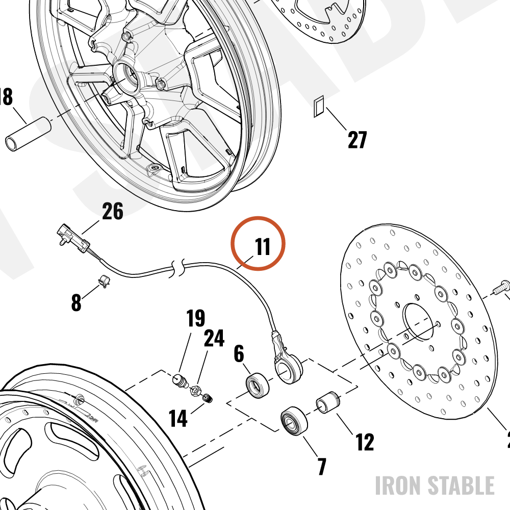 Harley-Davidson Sensor, Whl Speed (Wss)