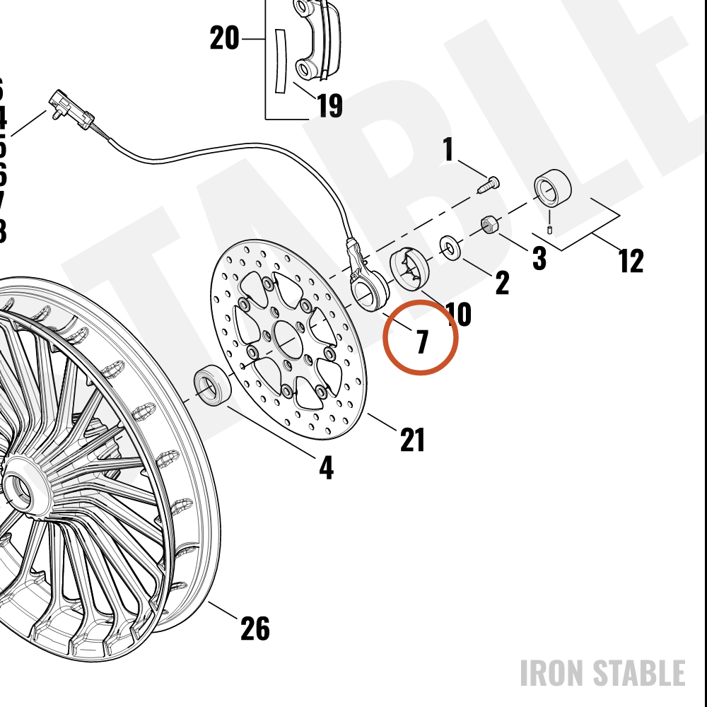 Harley-Davidson Sensor, Whl Speed (Wss)