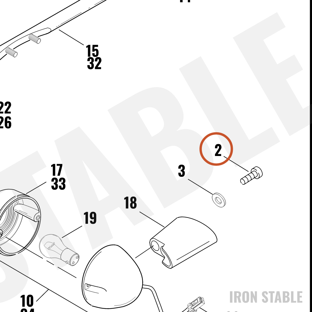 Harley-Davidson Screw, Hex Cap