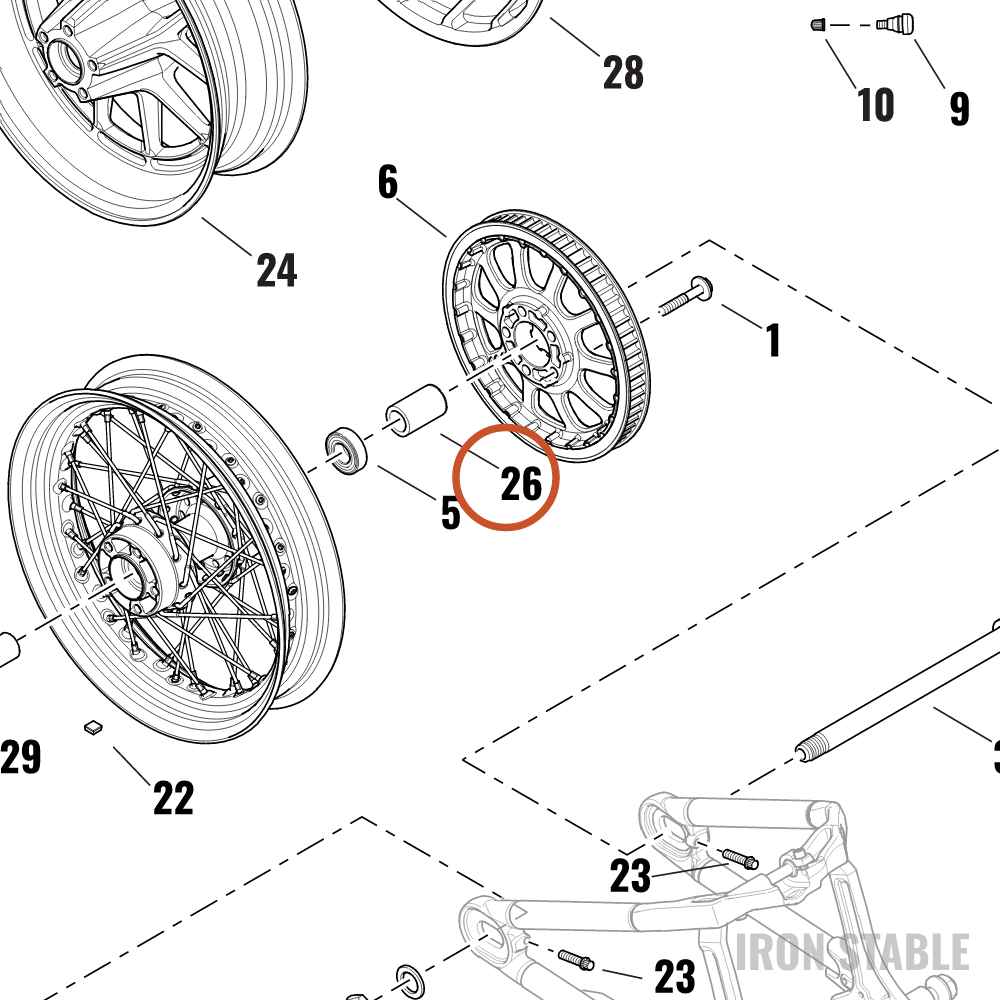 Harley-Davidson Spacer, Rr Whl, Lh