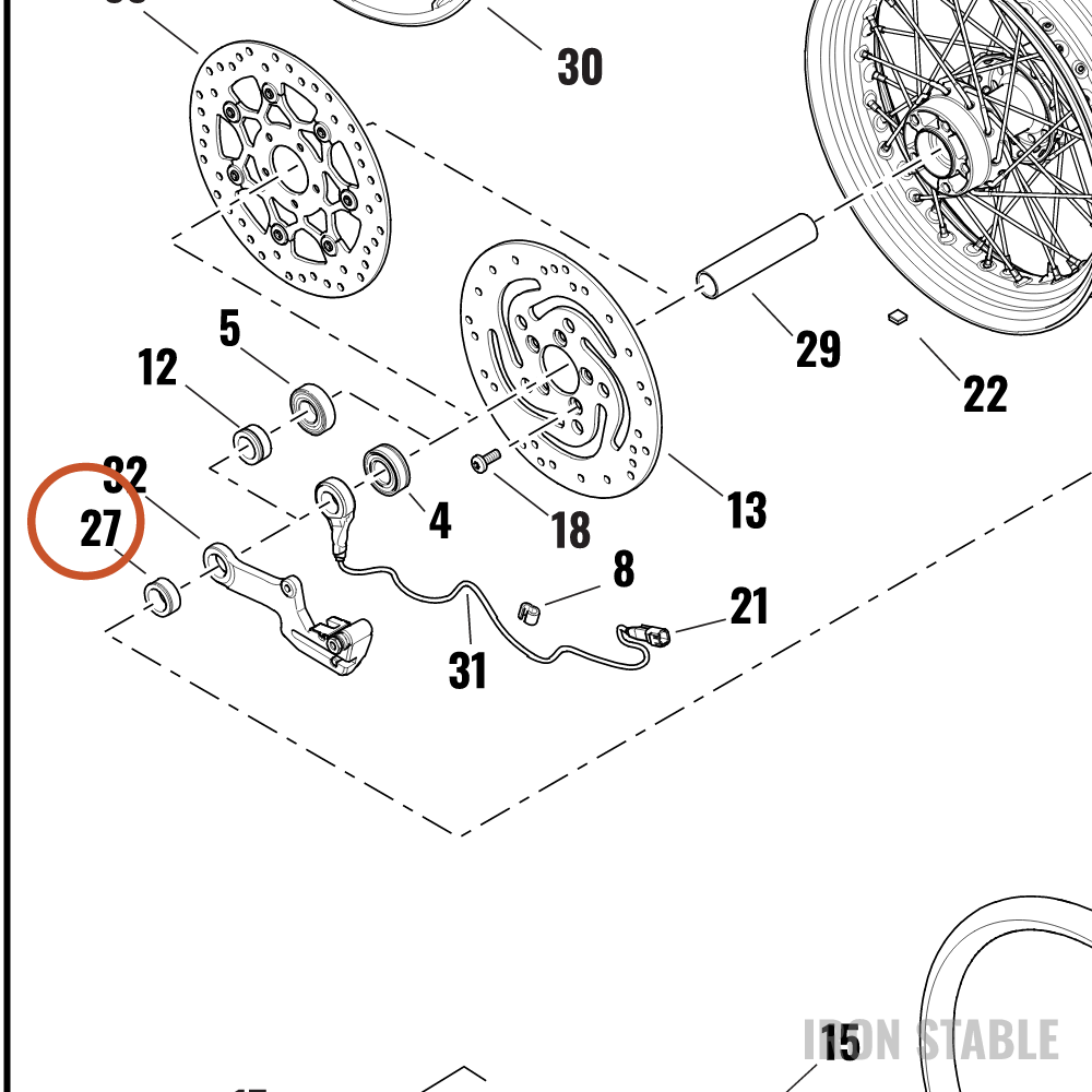 Harley-Davidson Spacer, Rr Whl, Rh