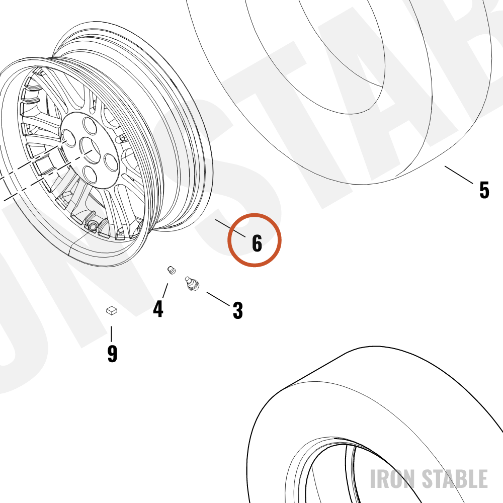 Harley-Davidson Whl Assembly, Rr, S/5spk, Gra/Satin I