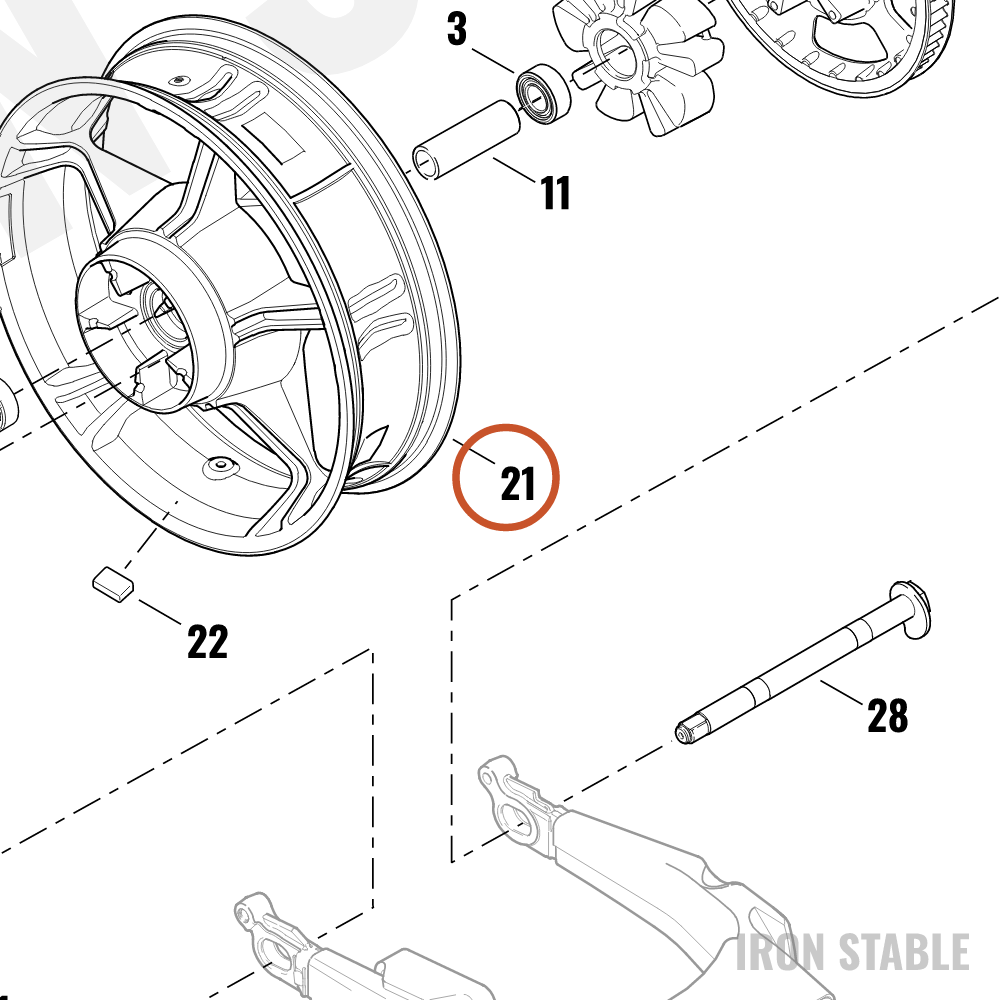 Harley-Davidson Whl Assembly, Rr, S/5spk, Gblk/Smk Sa