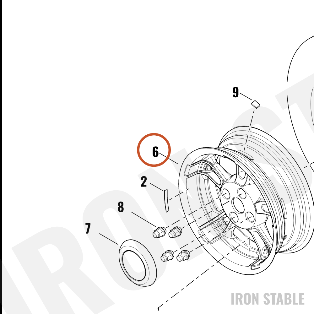 Harley-Davidson Whl Assembly, Rr, S/5spk, Gblk/Smk Sa