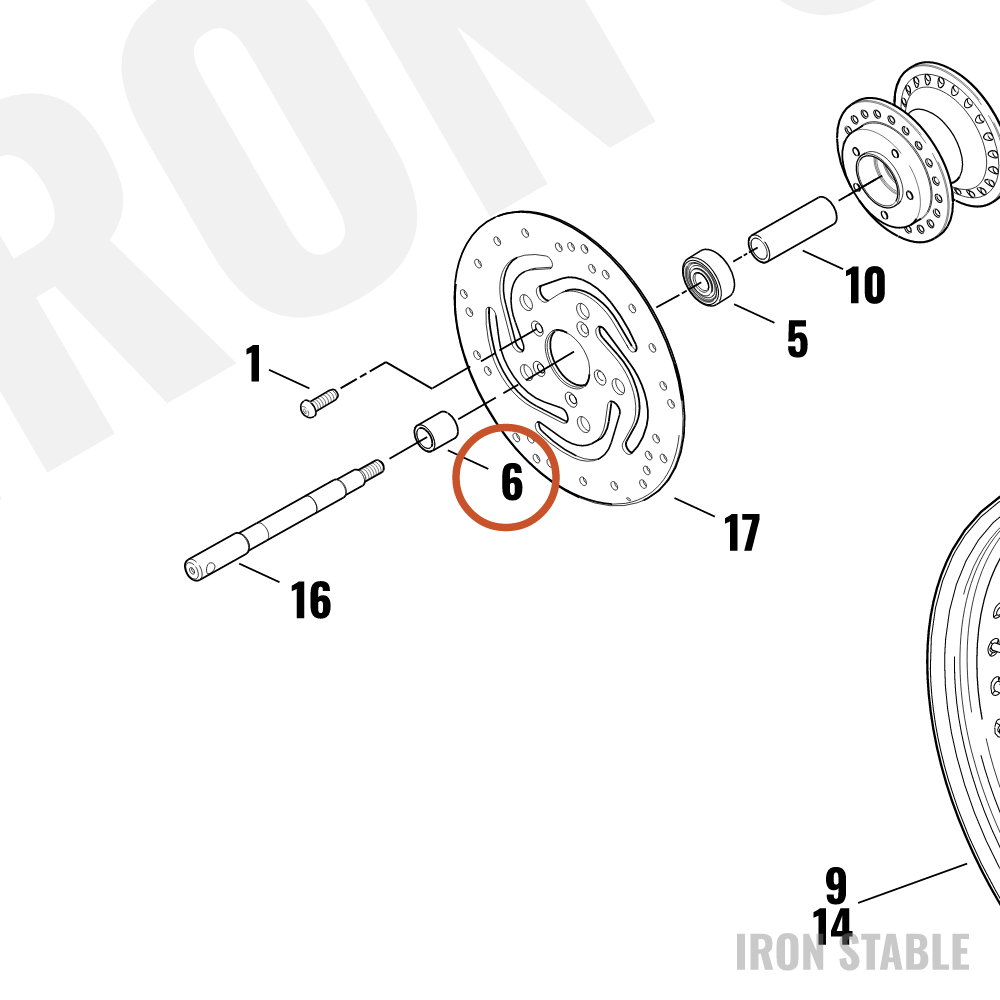 Harley-Davidson Spacer, Wheel Bearing
