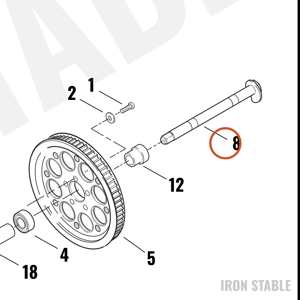 Harley-Davidson Axle Assembly, Rr