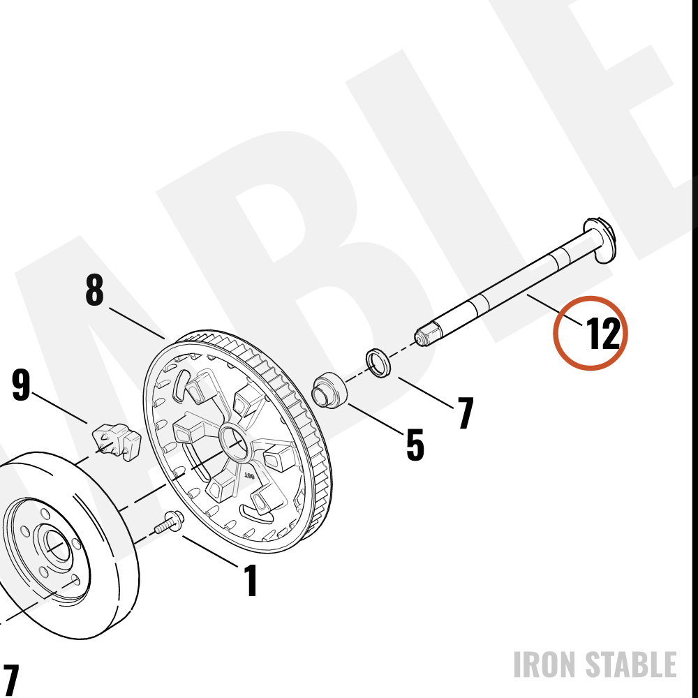 Harley-Davidson Axle Assembly, Rr