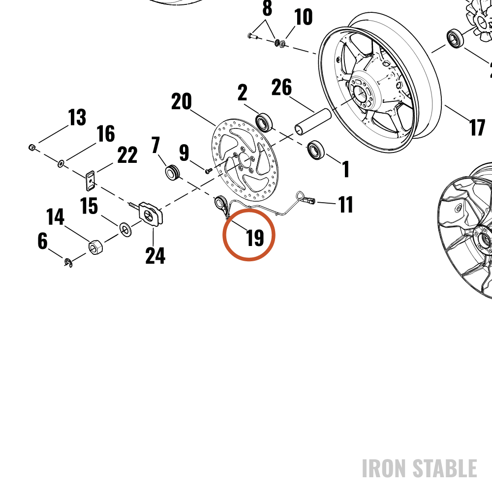 Harley-Davidson Snsr Ring, Abs Whl, Rear