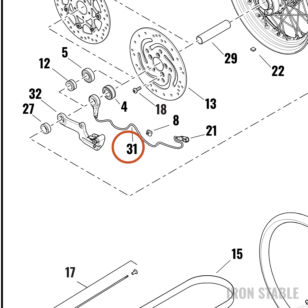 Harley-Davidson Snsr Ring, Abs Whl, Rear