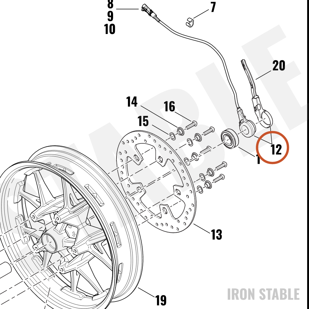 Harley-Davidson Snsr Ring, Abs Whl, Assembly, Front