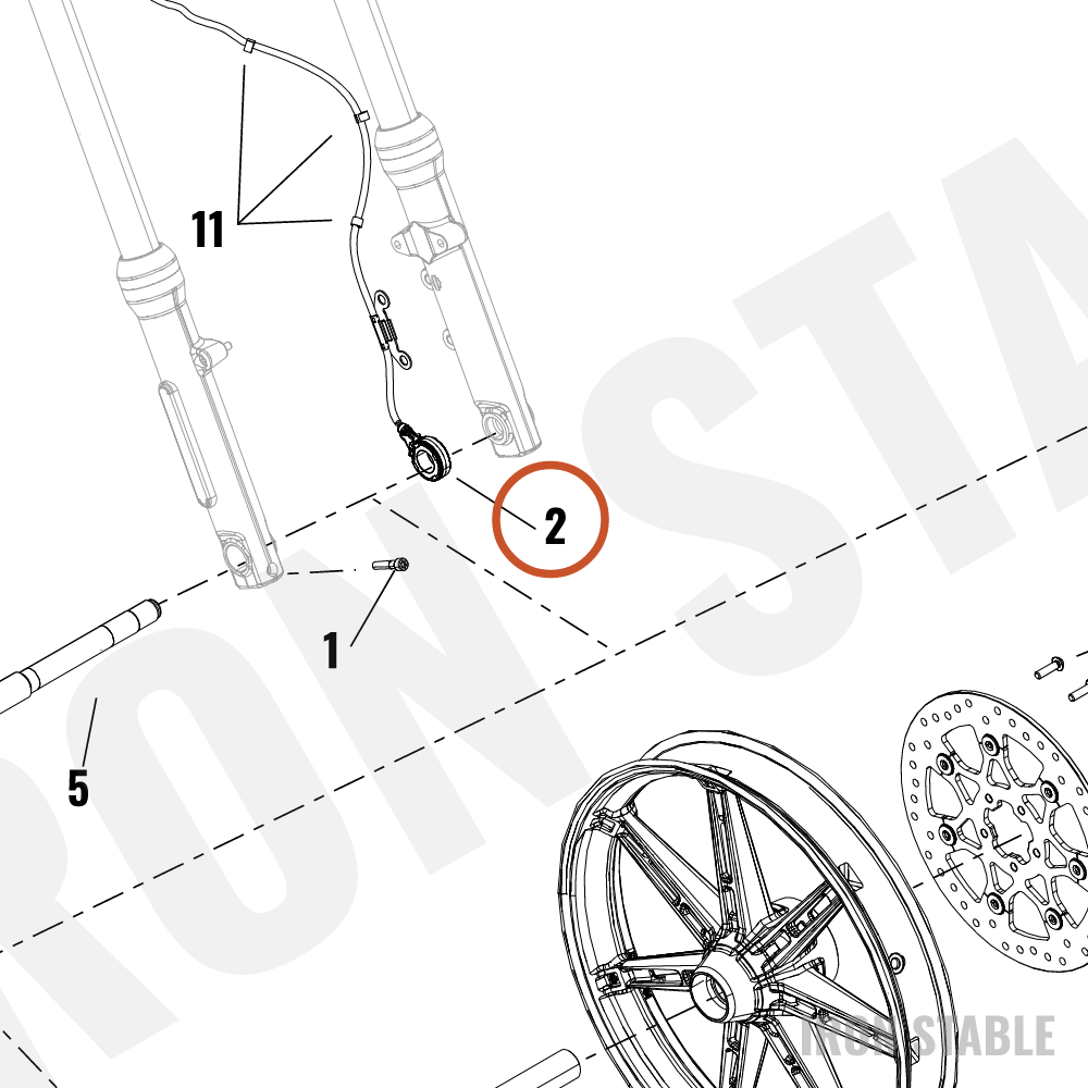 Harley-Davidson Snsr Ring, Abs Whl, Assembly, Front