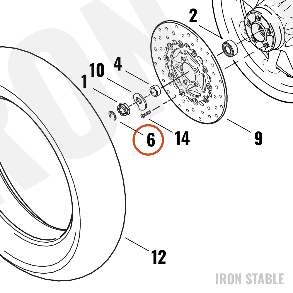Harley-Davidson Retaining Ring, .750 Shaft