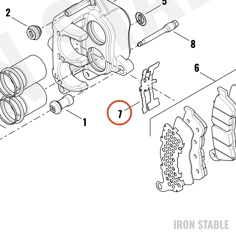 Harley-Davidson Retain Spring, Front Brakepad
