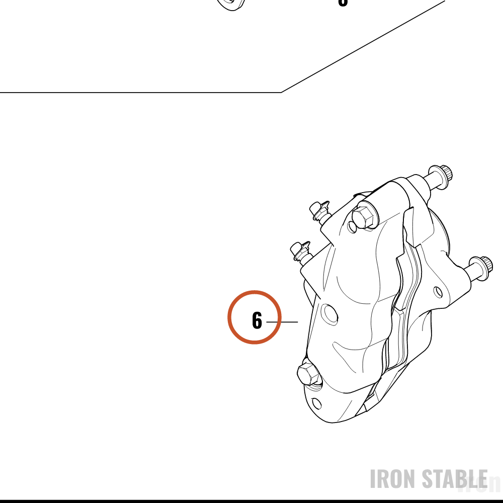 Harley-Davidson Caliper, Lh-Front, 6 Piston