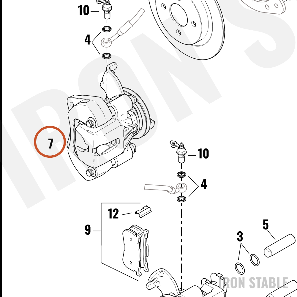 Harley-Davidson Caliper, Rh-Rr, Cw