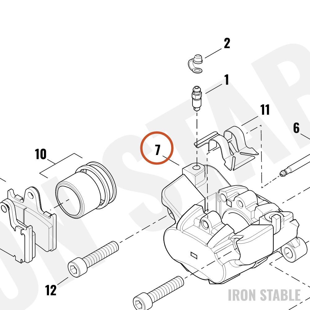 Harley-Davidson Brake Caliper Assembly, Rr/Blk