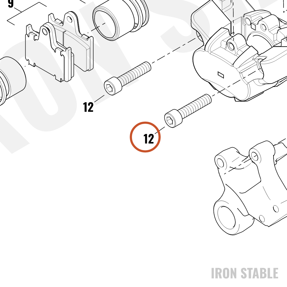 Harley-Davidson Bridge Bolt, Brake Caliper