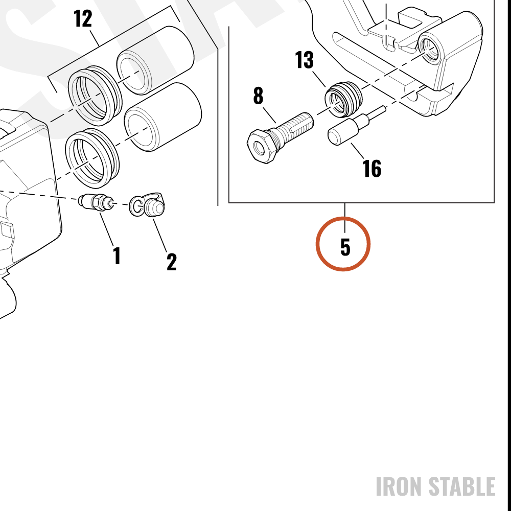 Harley-Davidson Carrier, Brake Caliper, Rear React