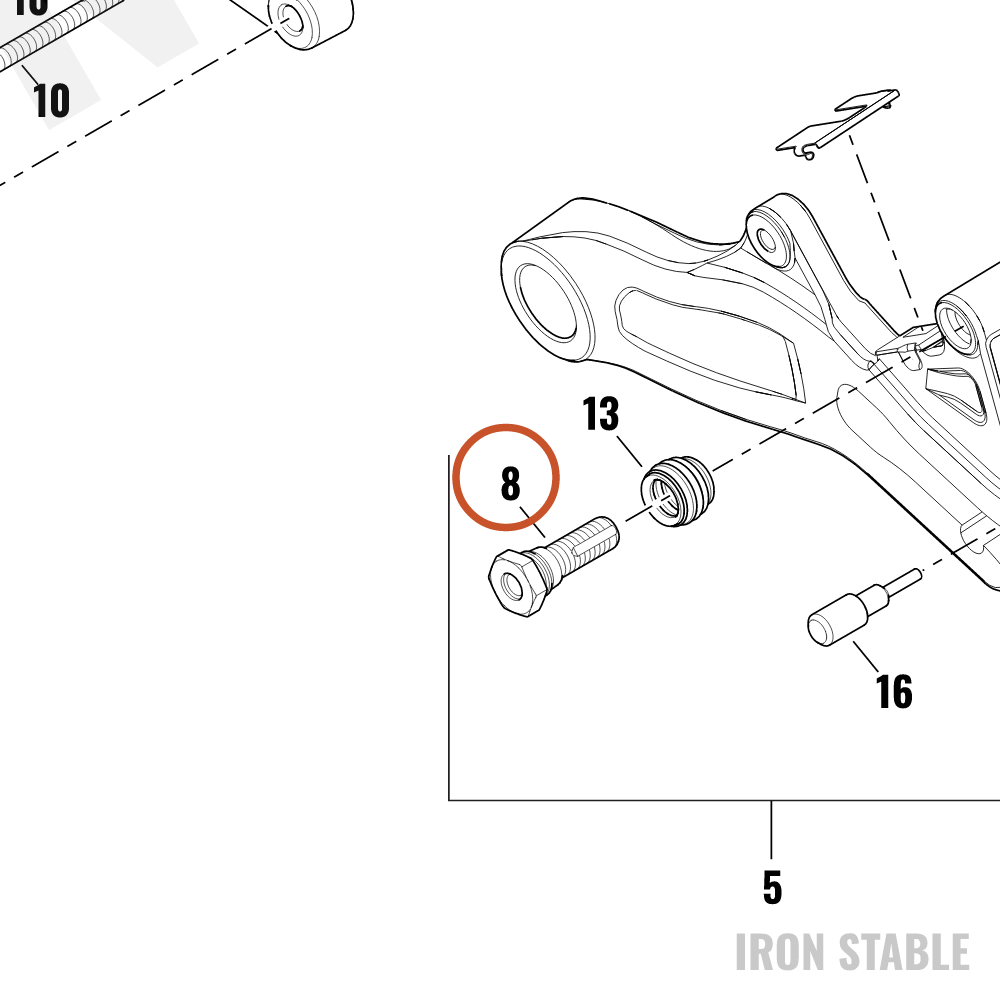 Harley-Davidson Brake Caliper Sub-Component, Pin, Rr S