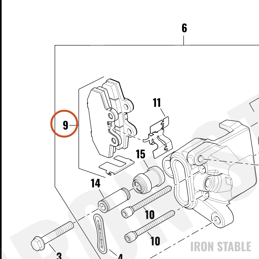 Harley-Davidson Pad, Brake, Kit, Rear