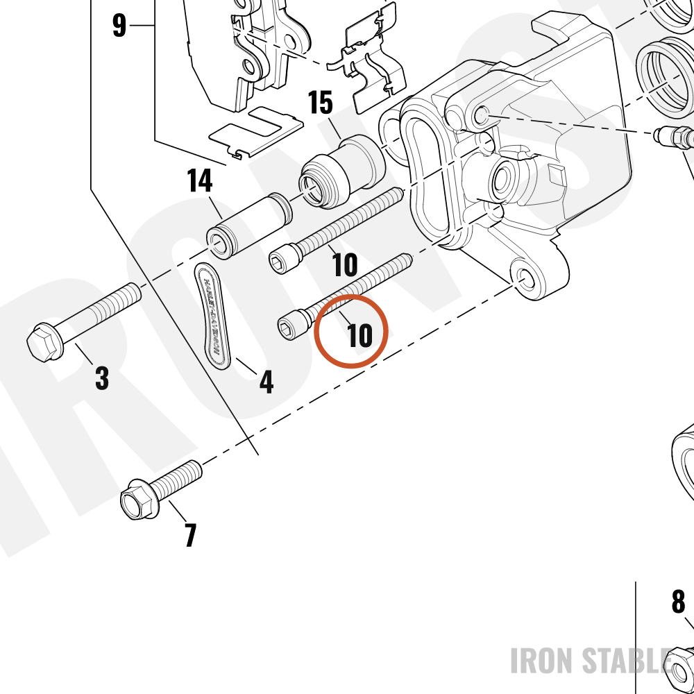 Harley-Davidson Pin, Brake Pad, Hanger