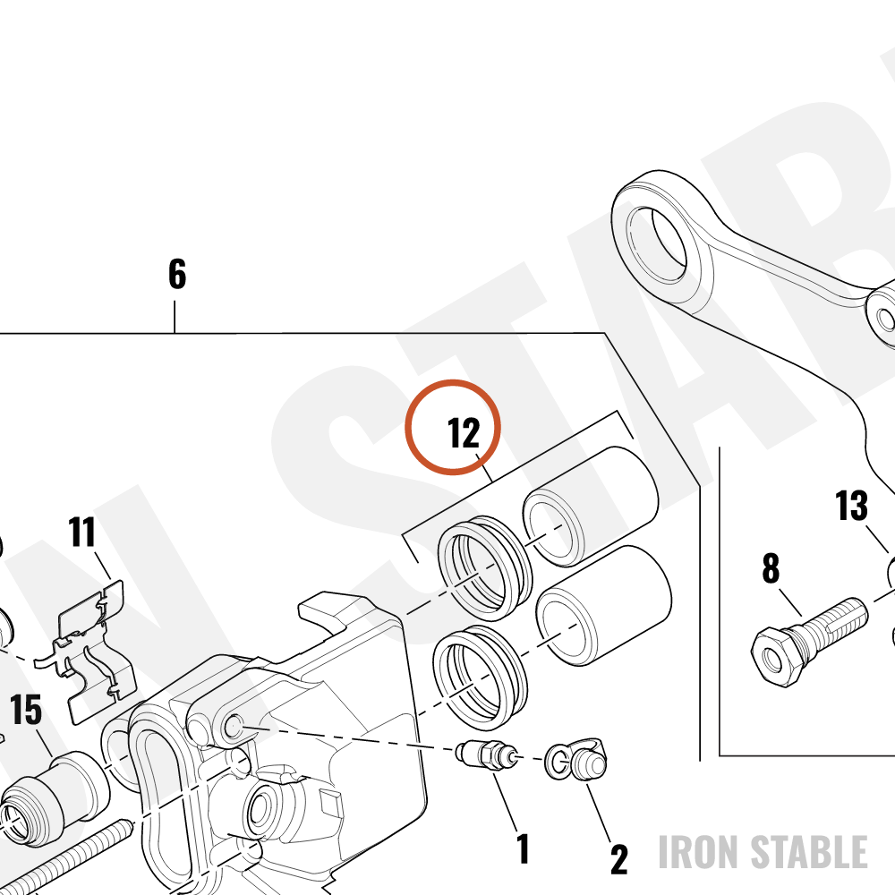 Harley-Davidson Piston Set, Brake Caliper, Kit