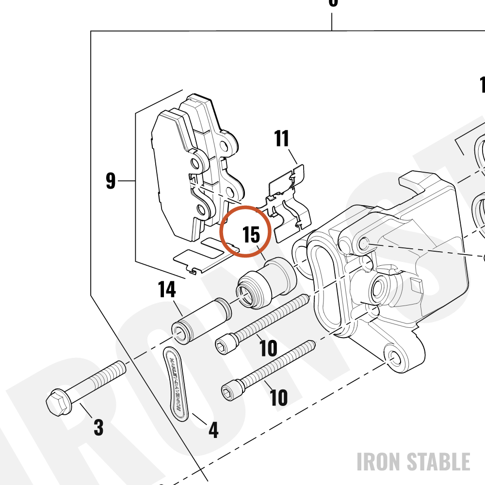 Harley-Davidson Brake Caliper Sub-Component, Sleeve B