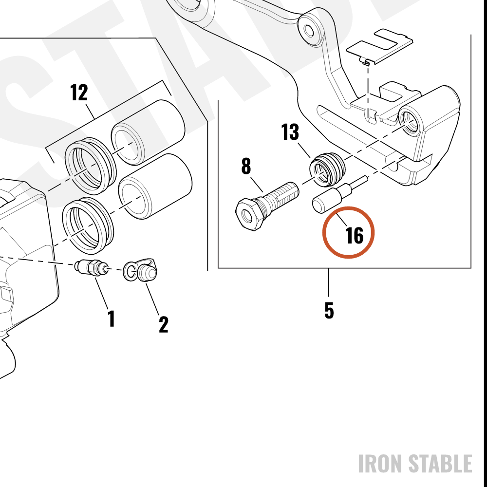 Harley-Davidson Brake Caliper Sub-Component, Damper