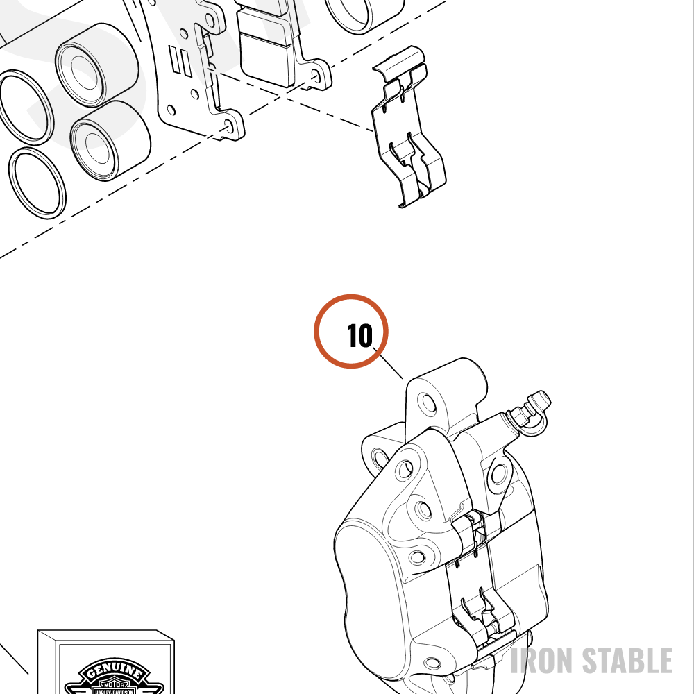 Harley-Davidson Caliper, Brake, Front, Rh, 32x34