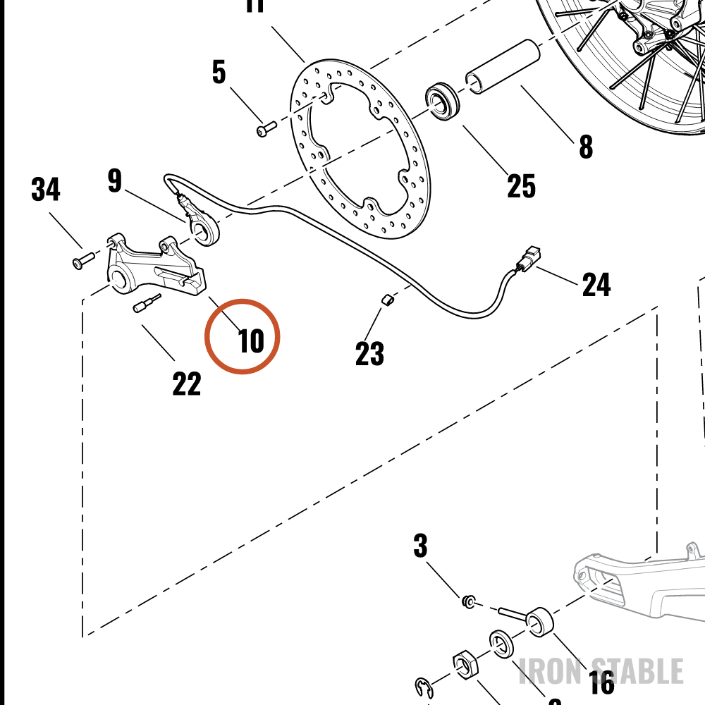 Harley-Davidson Carrier, Brake Caliper, Rr Rctn Br
