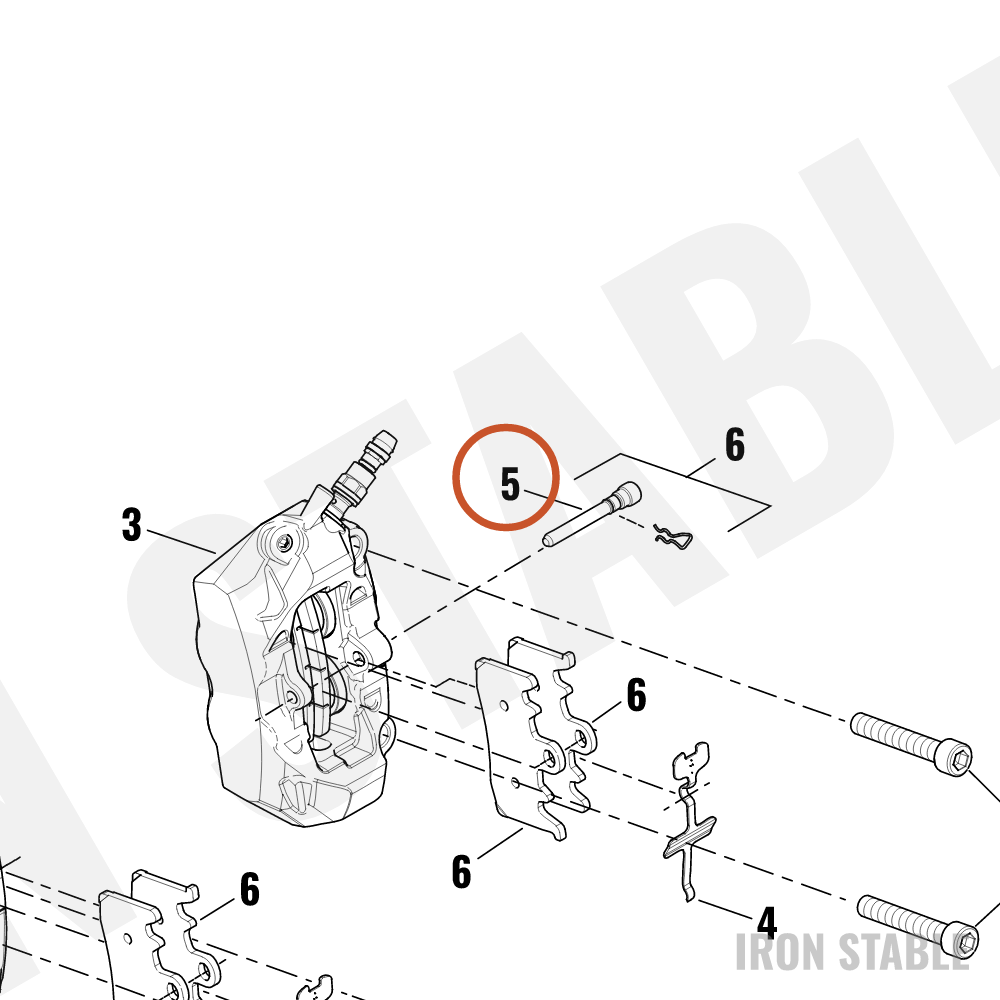Harley-Davidson Pin, Brake Pad, Front