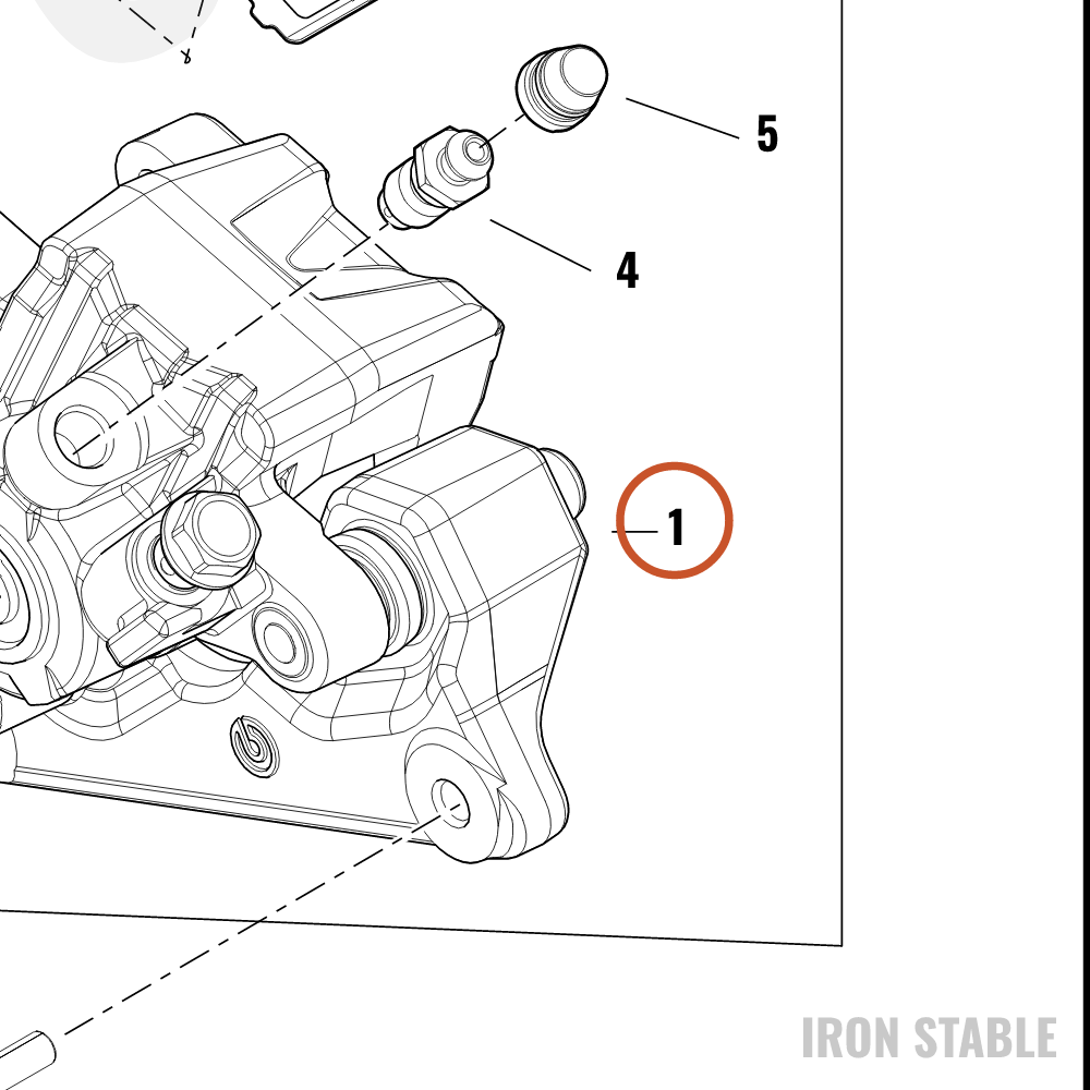 Harley-Davidson Caliper, Brake, Rr, Sgl 32mm, Float