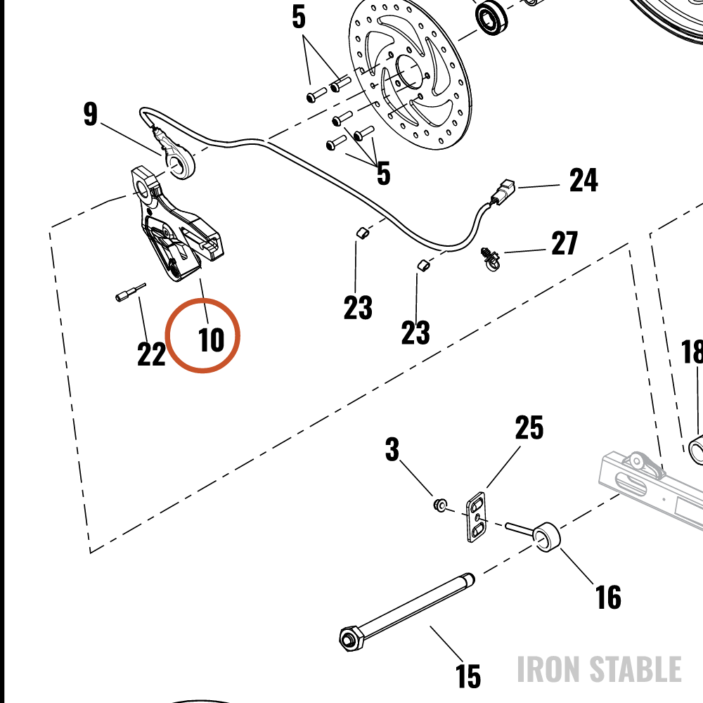 Harley-Davidson Carrier, Brake Caliper, Rr Rctn Br