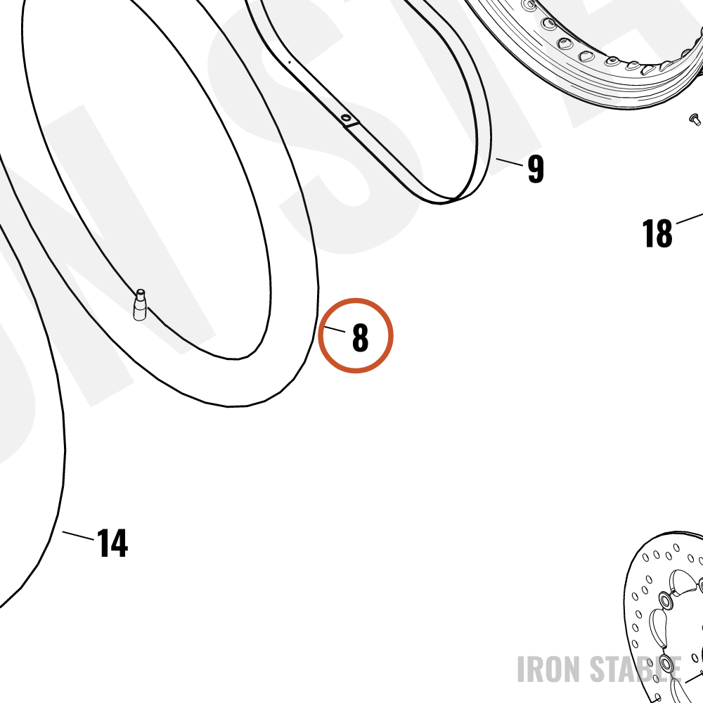 Harley-Davidson Inr-Tube, 19 In Michlin Center