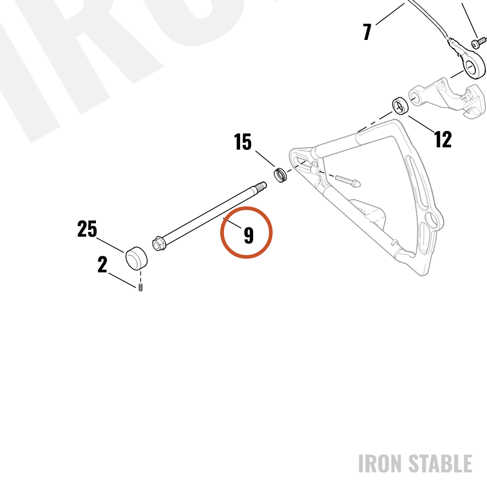 Harley-Davidson Axle, Rr