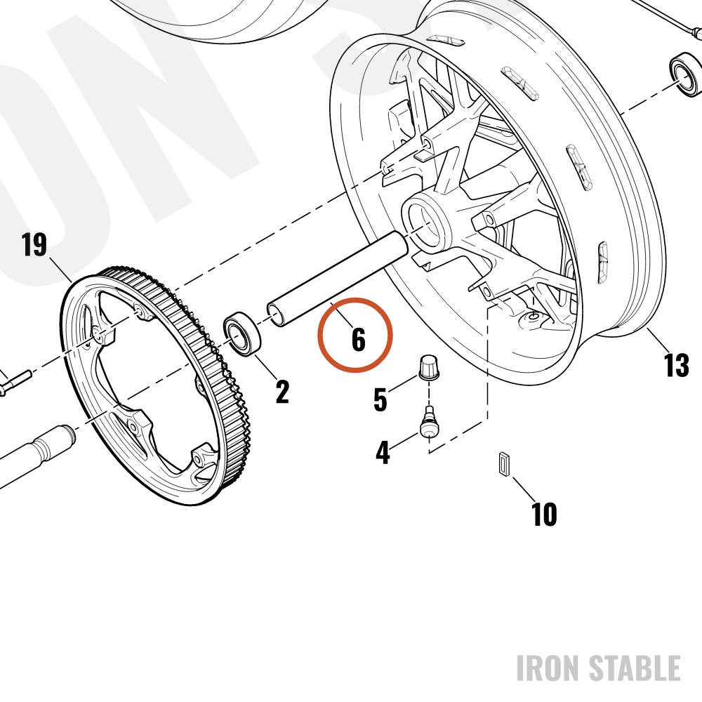 Harley-Davidson Sleeve, Spacer, Rr, Whl Brng