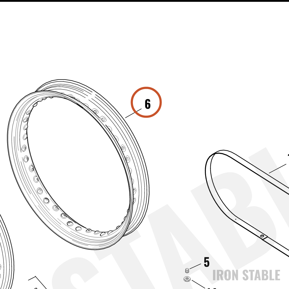 Harley-Davidson Rim, Whl, Lcd32, Blk, 16x3