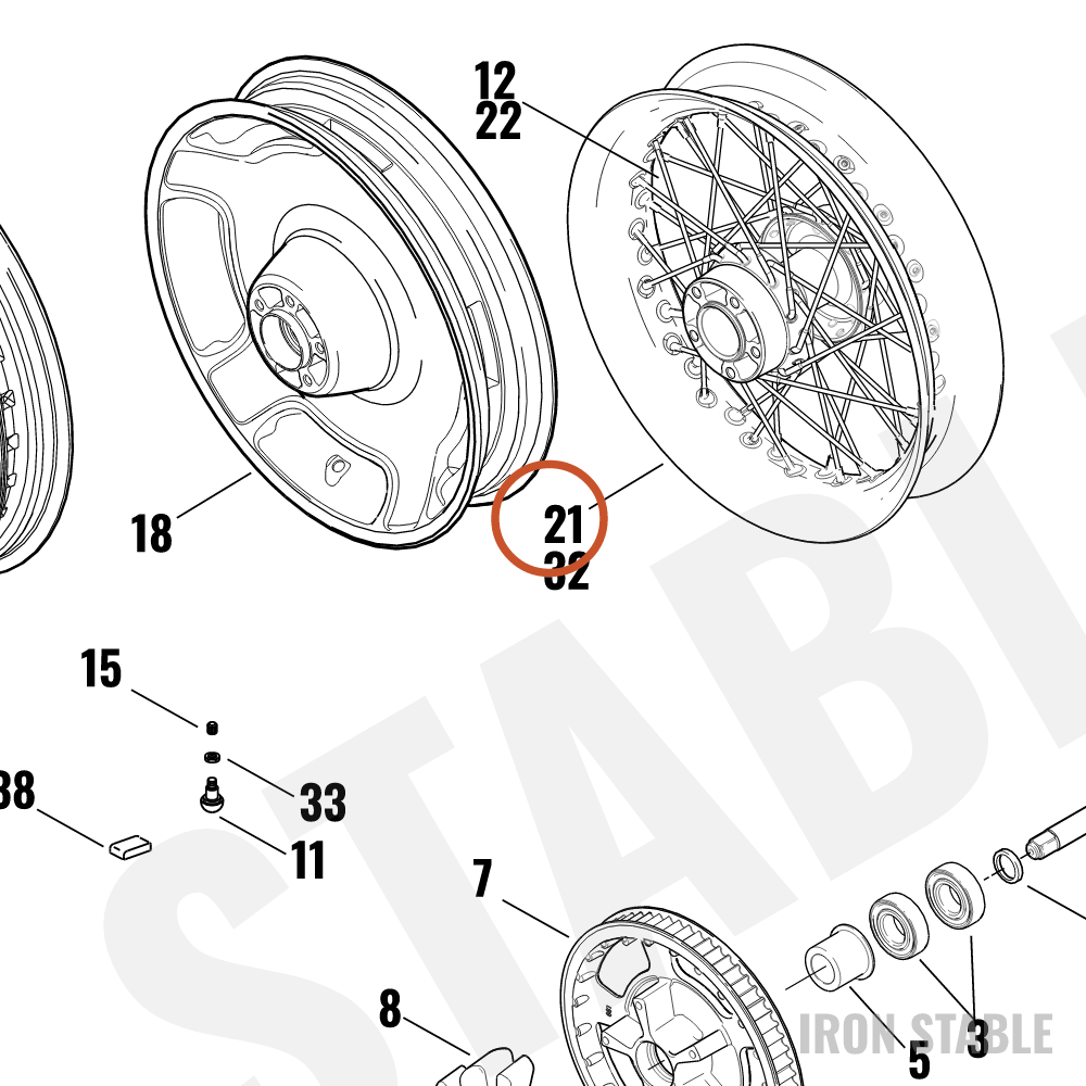 Harley-Davidson Rim Whl, Rr, Smth, Chrome, 16x5