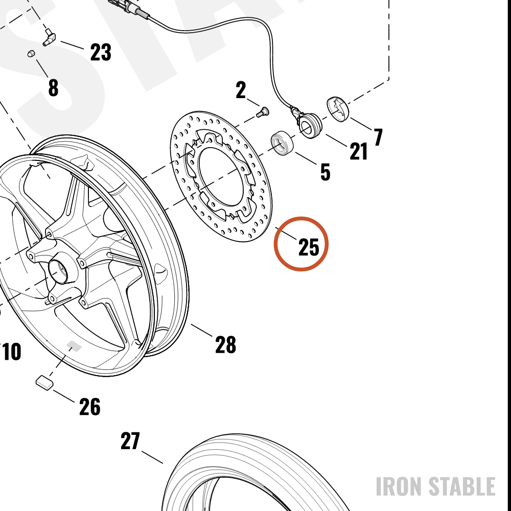 Harley-Davidson Rotor, Brake, Fr, Chrome, Lh