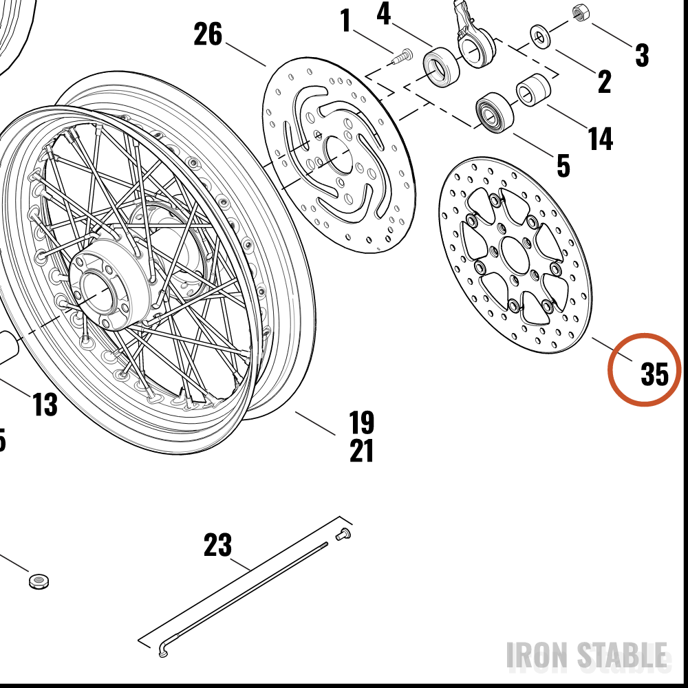 Harley-Davidson Brake Disc Assembly, Front