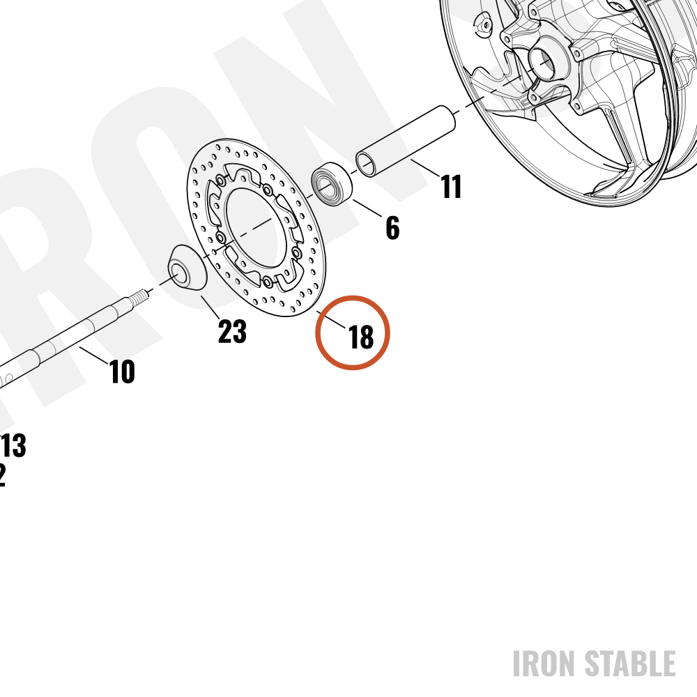 Harley-Davidson Rotor, Brake, Assembly, Blk, Fr, Lh