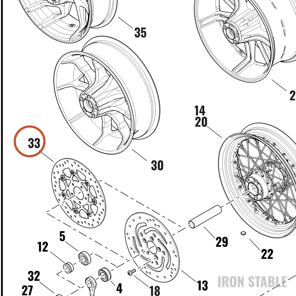 Harley-Davidson Rotor, Brake, Rear