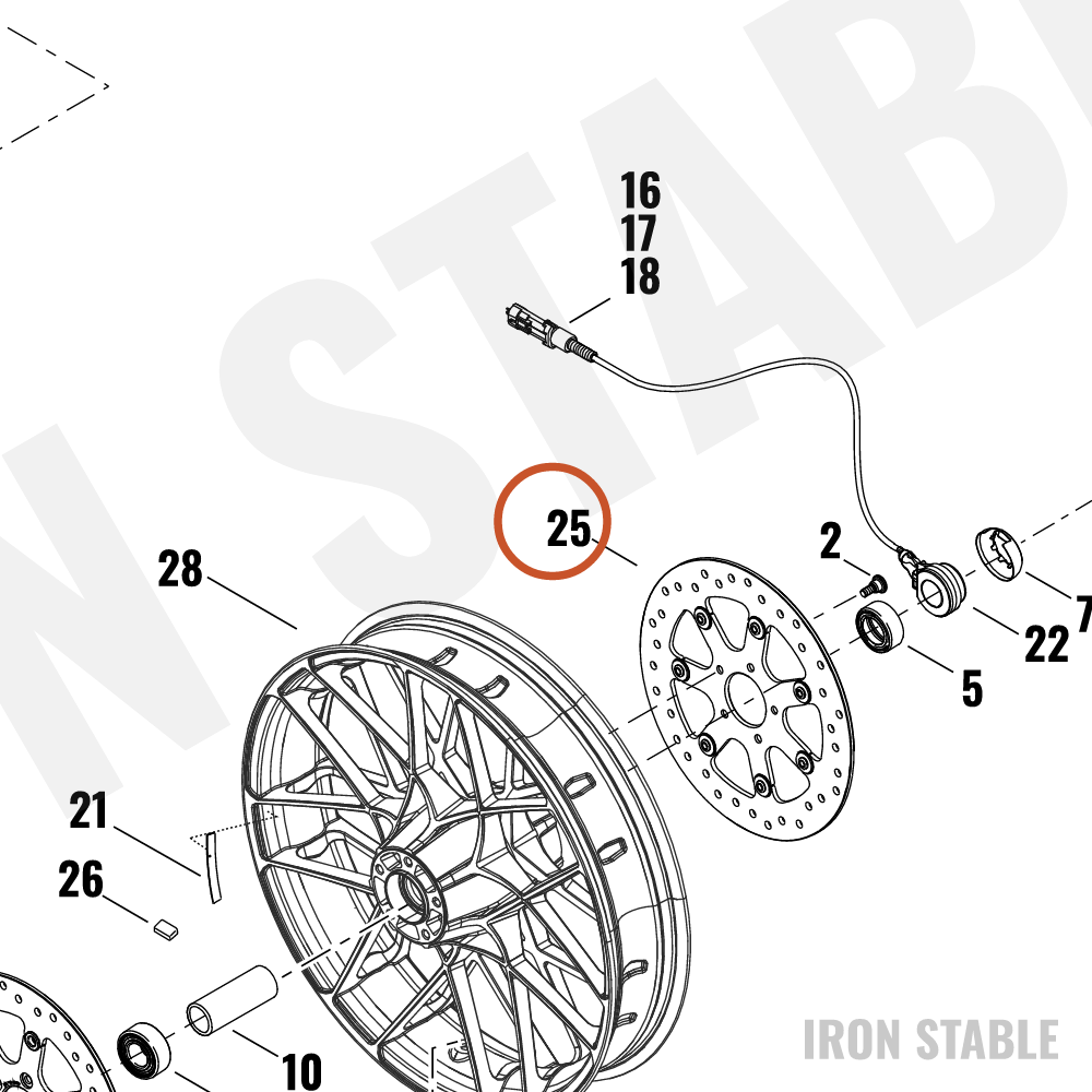 Harley-Davidson Rotor, Brake, Fr, Gblk, Turbine