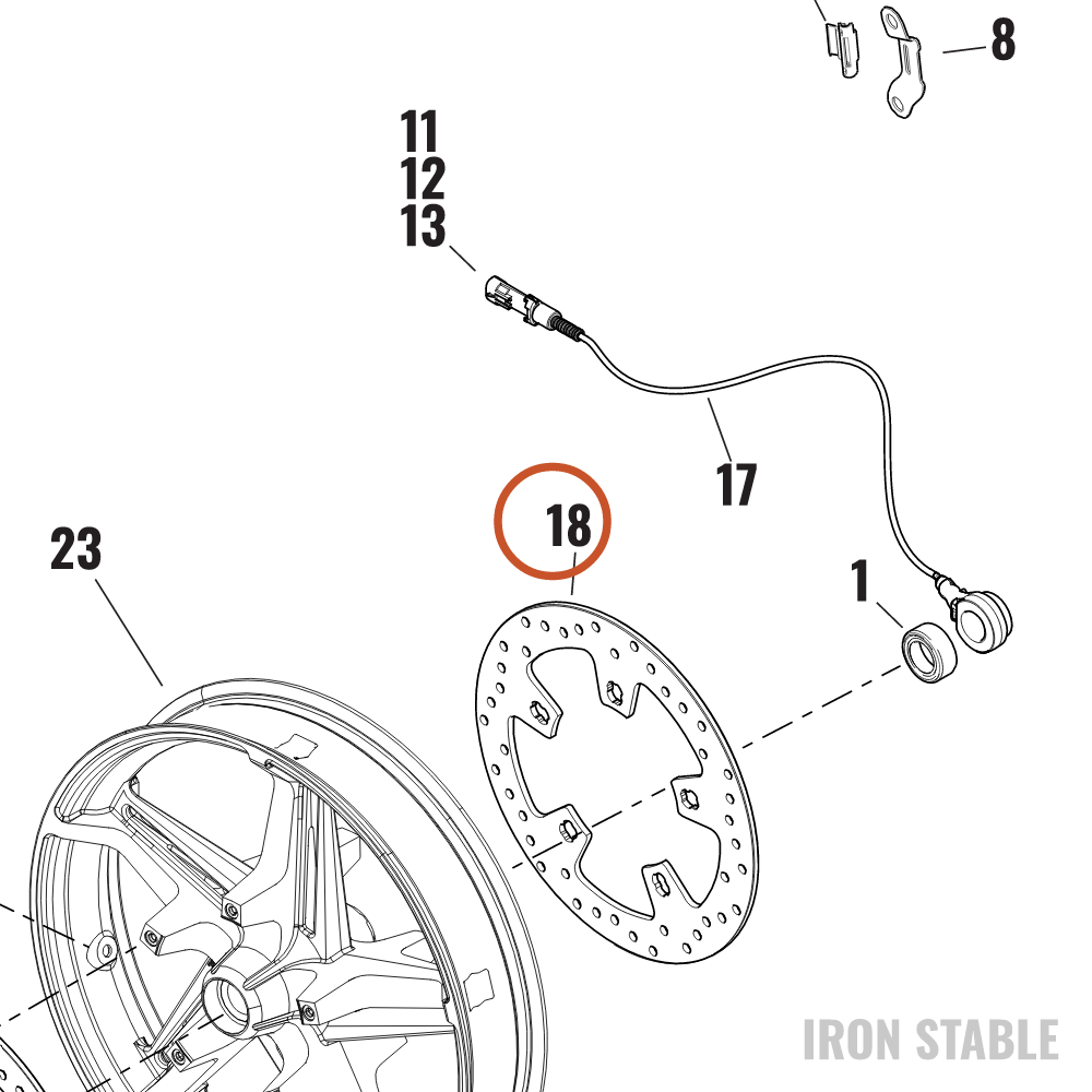 Harley-Davidson Rotor, Brake, Fr, 320mm Floating