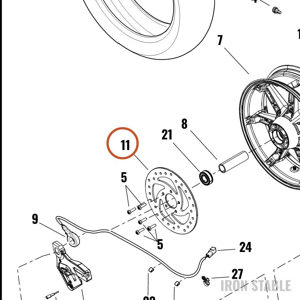 Harley-Davidson Rotor, Brake, Rr, 260x5hub